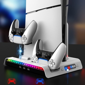Подставка iPega Cooling Station RGB для Sony PS5 Slim