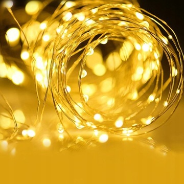 СОЛНЕЧНАЯ ГИРЛЯНДИЯ 12м САДОВАЯ ПРОВОДНАЯ ЦЕПЬ 100 LED