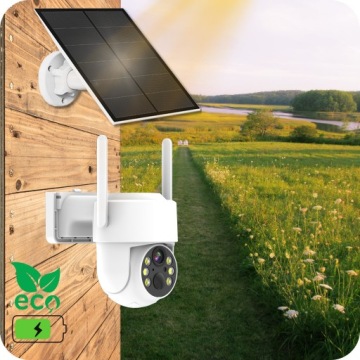 СОЛНЕЧНАЯ WIFI КАМЕРА 4MPX УМНАЯ НАРУЖНАЯ ВРАЩАЮЩАЯСЯ IP БЕСПРОВОДНАЯ СИГНАЛИЗАЦИЯ