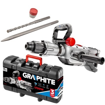 GRAPHITE MŁOT UDAROWO OBROTOWY SDS-MAX 1700W 27J WYBURZENIOWY 58G878 3 FUNK