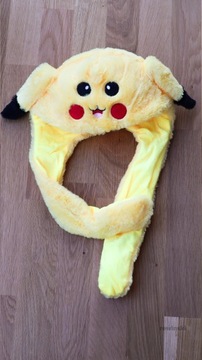 ПЛЮШЕВАЯ ШАПКА ПИКАЧУ С ПОДВИЖНЫМИ УШАМИ СВЕТИТСЯ