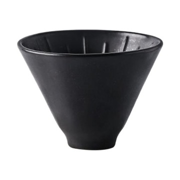 Wlać filtr do kawy Kroplownik do kawy Ceramiczny zaparzacz stożkowy Czarny styl A