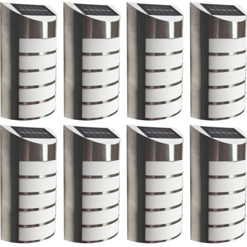 8x Lampa ELEWACYJNA Ogrodowa Solarna Kinkiet LED