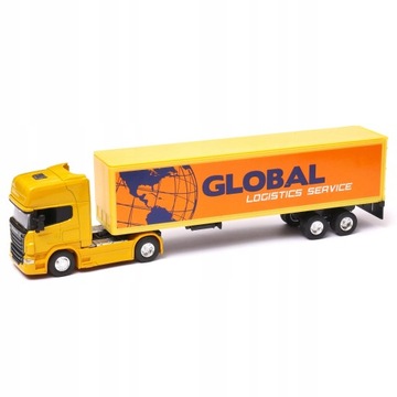 Грузовик Scania V8 R730 1:64 модель WELLY красный