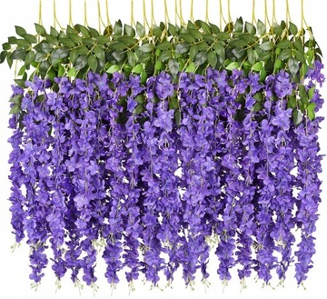 12 Pack Artificial Wisteria Vine Fake Wisteria