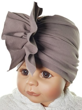 UNIWERSALNA SZEROKA OPASKA TURBAN WACHLARZ DLA DZIEWCZYNKI 1-9LAT 15KOLORÓW