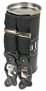 СПЕЦИАЛЬНОЕ ПРЕДЛОЖЕНИЕ! ЧЕРНЫЕ подтяжки для брюк с ШЕЛКОВЫМИ пуговицами