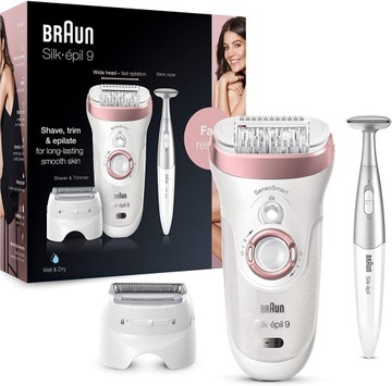 Depilator Braun Silk-épil 9-890 SensoSmart Na sucho Na mokro + Trymer Face