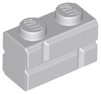 LEGO Brick 100 шт. Кирпич 1x2 LBG Светло-серый 98283