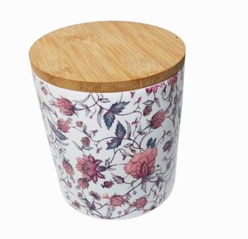 POJEMNIK CERAMICZNY Z BAMBUSOWYM ZAMKNIECIEM
