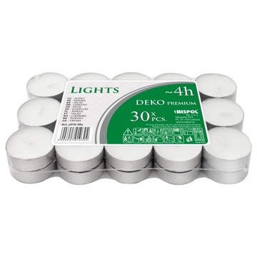 Świeca Tealight PODGRZEWACZE 30 szt świeczka 4 h
