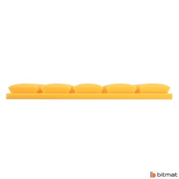 Звукоизолирующий пенопластовый акустический коврик выпуклый куб 5см желтый 50х50х5см