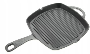 PATELNIA GRILLOWA ŻELIWNA SOLIDNA DO GRILLOWANIA