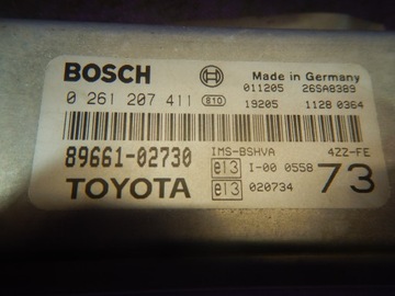 COROLLA E12 1,4 16V JEDNOTKA MOTORU 8966102730 0261207411