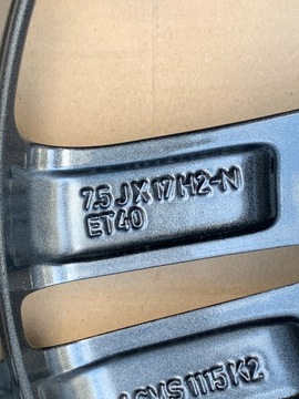 DISK HLINÍK MERCEDES-BENZ OE E TŘÍDA 213 W213 17 PALCŮ A2134015500 7.5" X 17" 5X112 ET 40