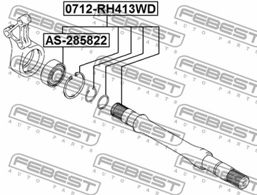ОПОРНЫЙ ПОДШИПНИК ВЕДУЩЕЙ МОТИ 28X58X22 SUZUKI LIANA SWIFT AS-285822