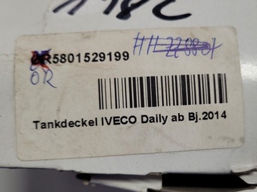 IVECO DAILY ZÁCPA  PLNĚNÍ PALIVA 5801529199 NOVÝ ORIG.