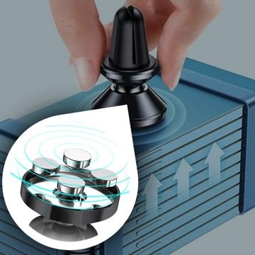 Автомобильный держатель 360° для телефона, вентиляционное отверстие с магнитным магнитом