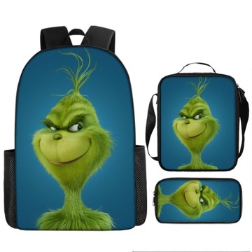 НОВЫЙ ШКОЛЬНЫЙ НАБОР The Grinch, РЮКЗАК А4, СУМКА-ПЕНАЛ, высокое качество