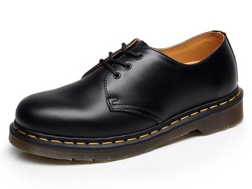 42 CZARNE GLANY OXFORDKI PÓŁBUTY KLASYCZNE UNISEX DR MARTIN ELEGANCKIE