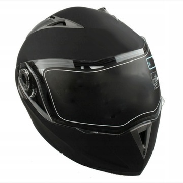 1 -częściowe kaski motocyklowe z czarną maską, gog