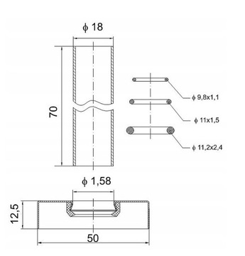ROZETA MASKOWNICA POJEDYNCZA 2 SZTUKI BIAŁY ZESTAW