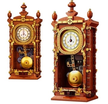 Klocki Zegar Vintage z Ruchomym Wahadłem | Model Retro | 751el | (751PCS)