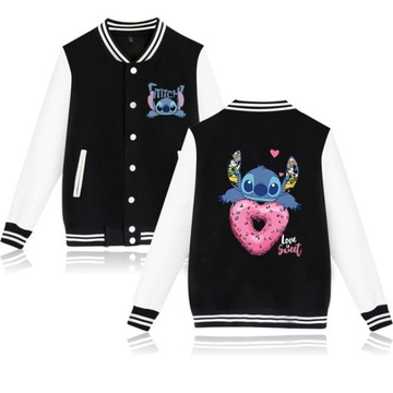 bluza z kapturem Lilo Stitch kurtka baseballowa