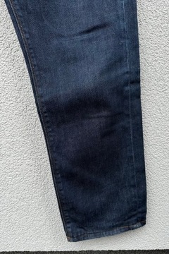 Massimo Dutti 40 stylowe granatowe spodnie jeansowe