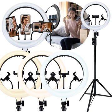 СВЕТОДИОДНАЯ КОЛЬЦЕВАЯ ЛАМПА ДЛЯ МАКИЯЖА USB 2.2M 24.5W ШТАТИВ