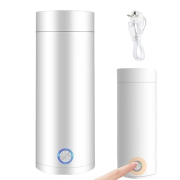 CZAJNIK TURYSTYCZNY MAŁY ELEKTRYCZNY TERMOS KUBEK KOMPAKTOWY 300W 400ML