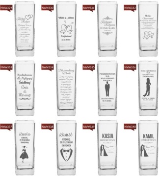 Ваза с гравировкой ПОДАРОК ​​на годовщину свадьбы 5 25 50