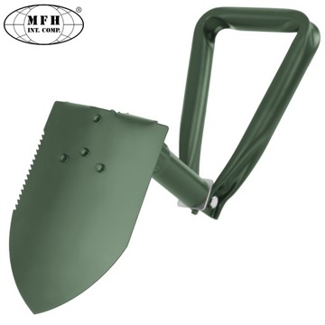 Складная военная лопата MFH Green OLIV Field Shovel с чехлом +Бесплатно