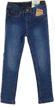 SPODNIE JEANS DENIM SLIM FIT CHŁOPIĘCE REGULACJA RURKI ELASTYCZNE 116