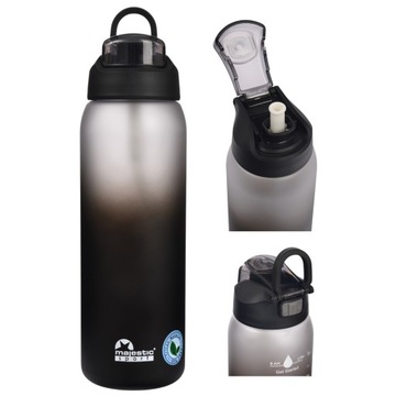 Butelka na wodę sok z miarką motywacyjną bidon Majestic Sport SHADOW 1L