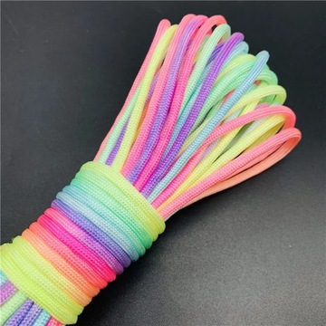 5 Meters 4mm Rainbow Colors Cord Rope III 7 Strand