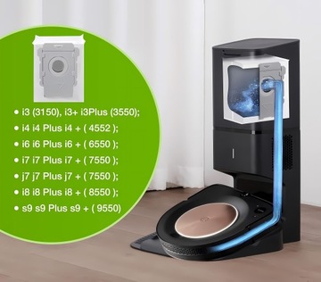4 сумки для чистой базы iRobot Roomba i3+ i4+ i5+ i6+ i7+ i8+ j7+ s9+