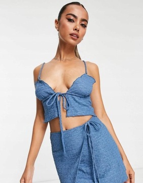 Pull & bear NF1 obj crop top wiązanie M