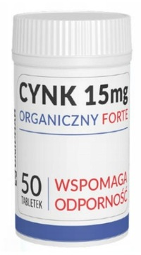 Cynk organiczny FORTE 15 mg 50 tabletek