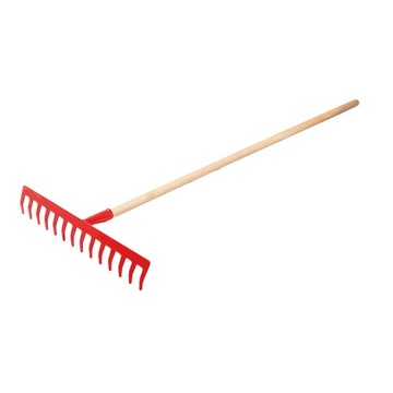 Grabie metalowe 18 zębów trzon drewniany 150 cm