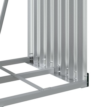 STOJAK NA DREWNO SREBRNY 40X45X100CM STAL GALWANIZOWANA