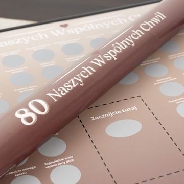 Постер скретч-карты для пар - Zdrap Chwile (А2) Скретч-карта для впечатлений в подарок