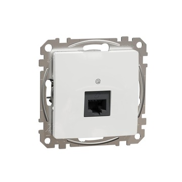 Gniazdo komputerowe pojedyncze RJ45 kat.5e, białe, Sedna Design&Elements