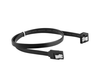 Kabel taśma SATA Lanberg DATA III (6Gb/s) F/F 0,3m kątowy zatrzaski czarny