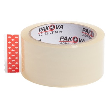 TAŚMA PAKOWA BEZBARWNA 48/66y Klejąca Przezroczysta PAKOVA
