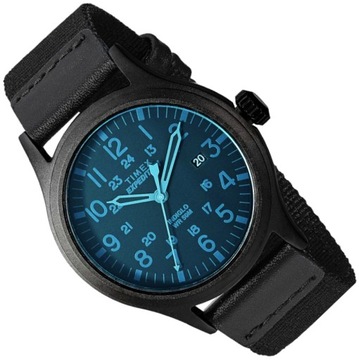 ZEGAREK MĘSKI TIMEX Z PODŚWIETLENIEM DATOWNIK WODOODPORNY WR50 STYLOWY