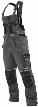 Spodnie ogrodniczki Stalco ALLROUND LINE szaro-czarne r. S S-44441