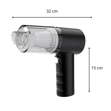 Odkurzacz Ręczny Samochodowy Bezprzewodowy DO AUTA DOMU BIURA 2w1 Dmuchawa