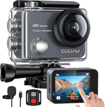 Sportovní Kamera Ip Wifi 4K 20MP Uhd 8xZOOM Mikrofon Pilot Set Příslušenství