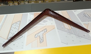 UCHWYT WSPORNIK KĄTOWNIK PODPÓRKA PÓŁKĘ DO PÓŁKI BRĄZOWY METALOWY 350x300MM